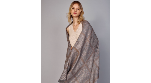 スプリングショール|ベビーアルパカ70% シルク30%|22,000円 184×70cm